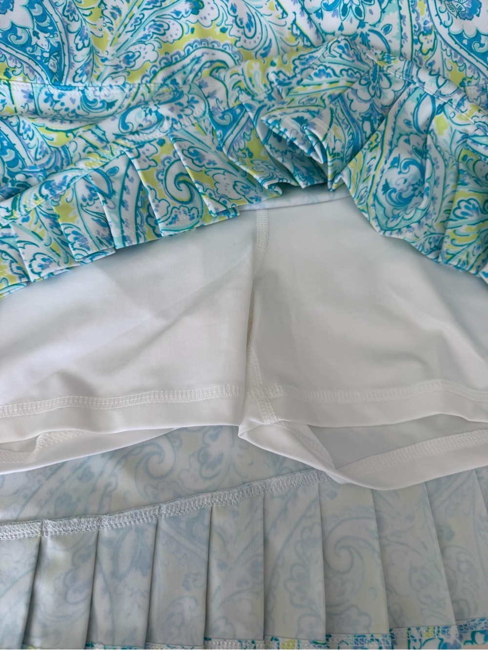 Sigrid Olsen Aqua & Lime Paisley Skort - Picture 4 of 5